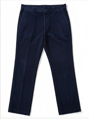 Peter Christian Navy Blue Luxury 100% Cotton Corduroy Trousers Pants 34x31